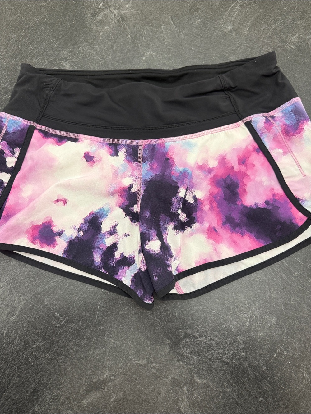 lululemon Speed Up Mid-Rise Lined Short 4" Athletic Shorts Pink & Black Size 6